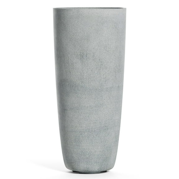 COSAPOTS Lofto Tall Planter – Concrete Stone Finish – Fiberglass Indoor/Outdoor and Weather-Resistant Large Planter (16.5" D x 36.4" H Exterior, 15.3" D x 36.2" H Interior)