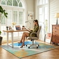thumbnail image 5 of Modern Abstract Indoor Area Rug, Pastel Floral Geometric Rug for Living Room Bedroom Patio,4'x6',Blue, 5 of 7