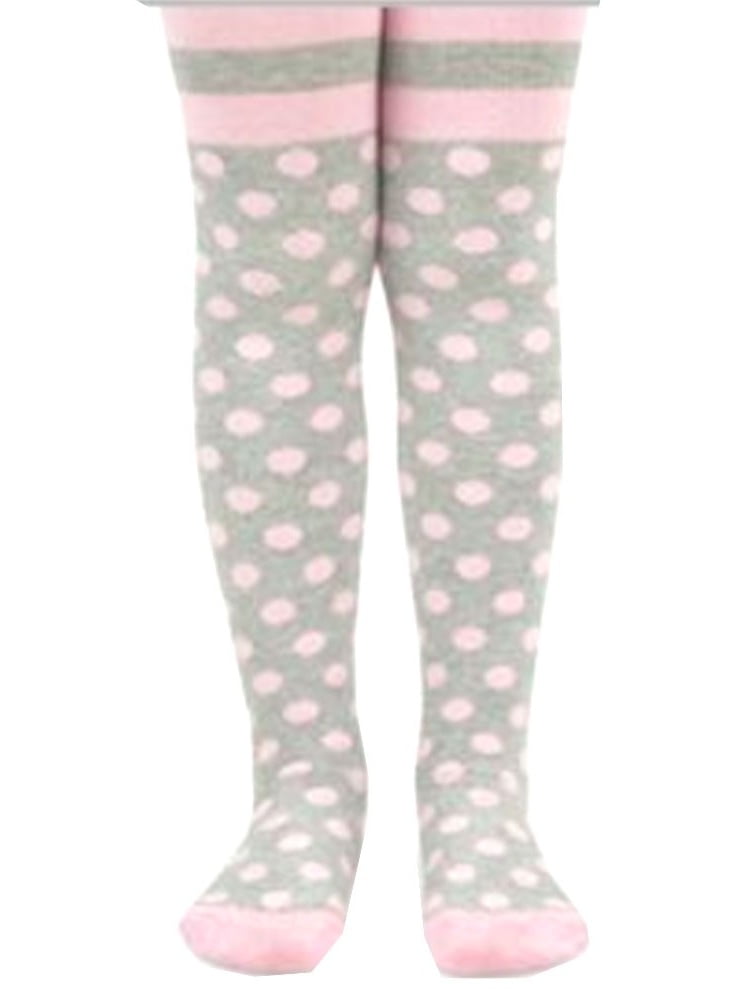 baby girl polka dot tights