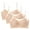 Beige, variant on Bras for Women, Seamless Ultra Thin Ice Silk Bra Breathable Ice Silk Daily Bra with Removable Pads 3 Packs Ice Silk Comfortable Bra, Minimizer Bra (Blue, XXL)