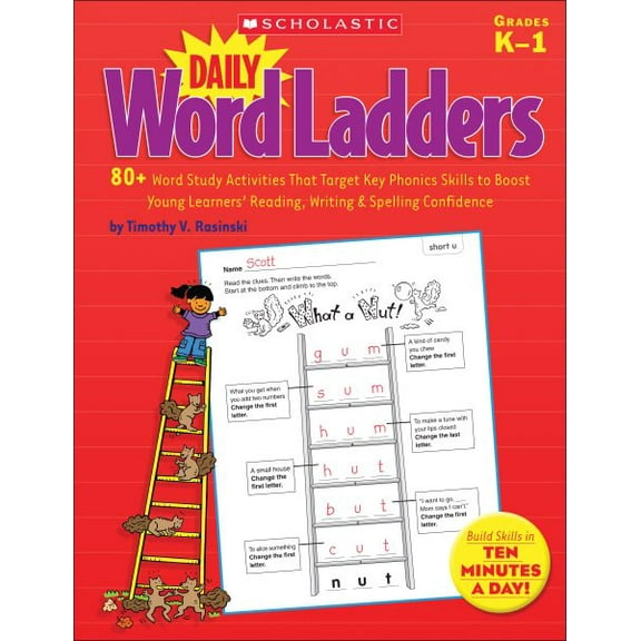Pre-Owned Daily Word Ladders: Grades K-1: 80  Word Study Activities That Target Key Phonics Skills to Boost Young Learners' Reading, Writing & Spelling Confidence Paperback