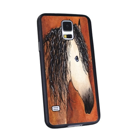 Black Buckskin - KuzmarK Samsung Galaxy S5 Black Cover Case - Buttermilk Buckskin Quarter Horse Abstract Art by Denise Every