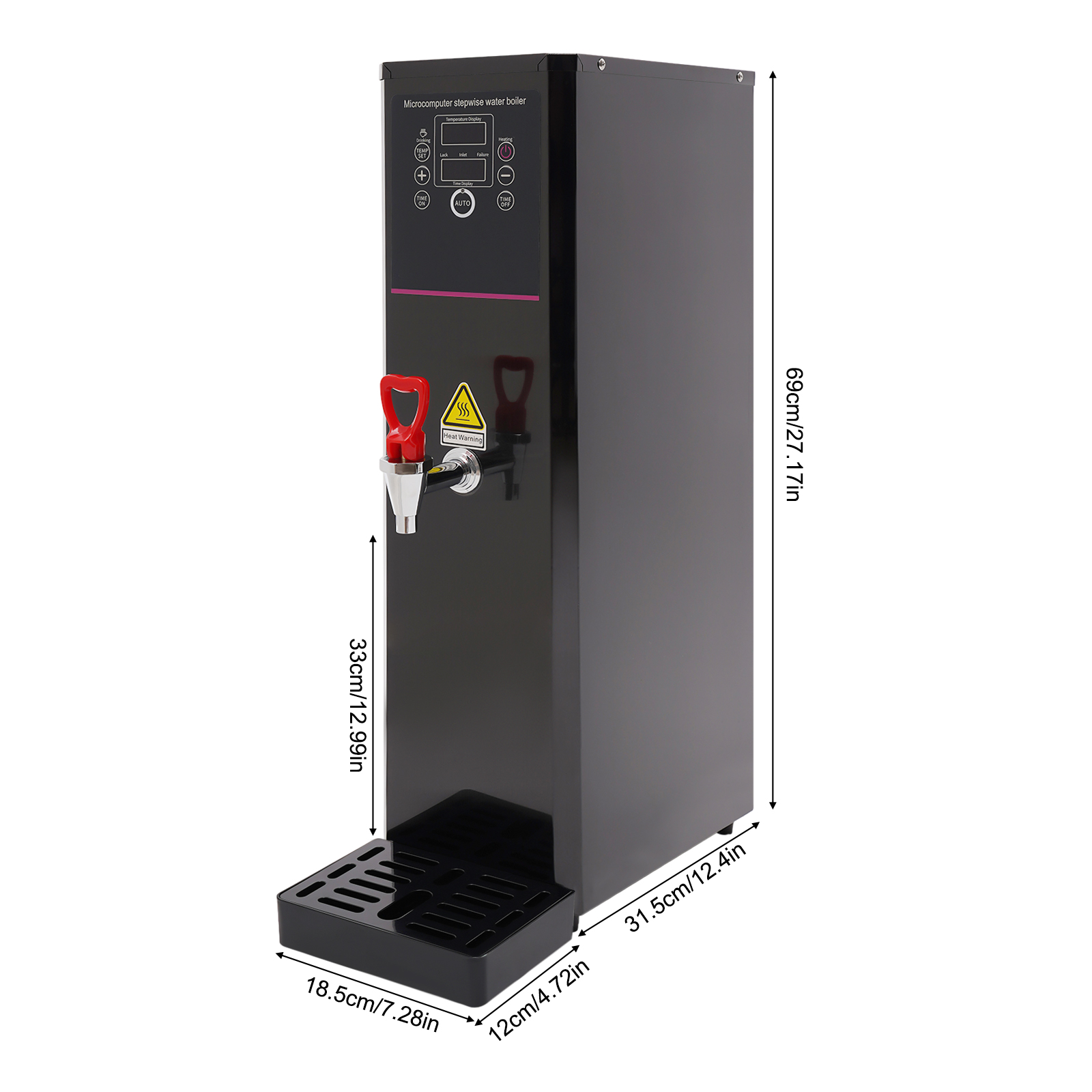 20L Electric Water Boiler, Hot Water Dispenser with Removable Drip Tray, Countertop, 110V 1500W