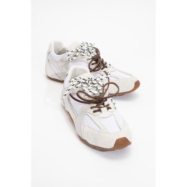 Selena - Tenis blancos de ante blanco 8.5