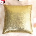 thumbnail image 2 of PiccoCasa 18"x18" Decorative Cushion Cover Sparkling Glitter Sequin Throw Pillowcase, Gold, 2 of 8