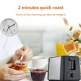thumbnail image 3 of EZONEDEAL Electric Toaster 2 Slice Wide Slot Compact Stainless Steel Toasters For Bread, 3 of 5