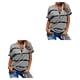 thumbnail image 2 of Jumpingount Camiseta a rayas de algodón para mujer, blusa transpirable informal con cuello redondo, ropa de diario, Top de verano para la escuela, ropa Type4 NO4 Jumpingount CBP233890, 2 of 6