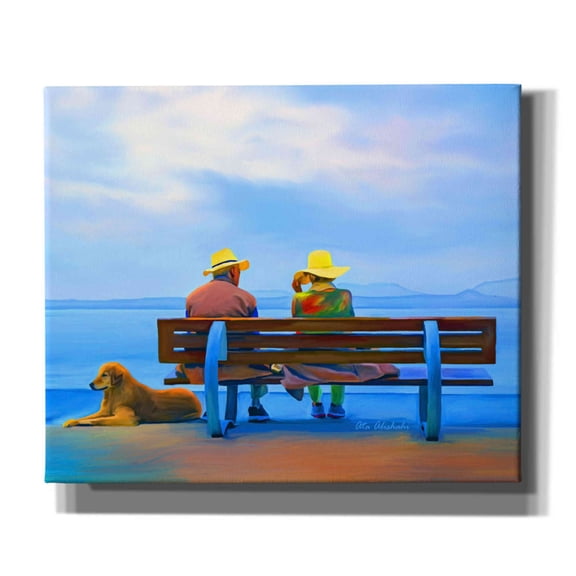 Epic Graffiti 'Old Couple' by Ata Alishahi, Giclee Canvas Wall Art, 24"x20"