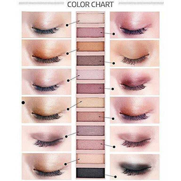 New NakedS 12-Color Eye Shadow Palette Color A matte and Blush Brush