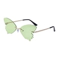 thumbnail image 2 of Única mariposa Gafas de terre Mujeres Sin montura Rhinestones Gafas Gafas Gafas de terre para mujeres niñas libre Playa , Verde Macarena Gafas de sol de mujer, 2 of 6