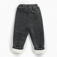 thumbnail image 4 of Toddler Boy Fleece Warm Pants For Fall Winter Solid Elastic Waist Casual Trousers, 4 of 8