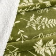 thumbnail image 4 of Great Bay Home Velvet Plush Sherpa Warm and Cozy Holiday Prints  (50" x 60" Throw, Holiday Botanical), 4 of 5