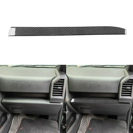 

Real Carbon Fiber Co-Pilot Storage Box Panel Cover For Ford F150 F-150 2015-2020