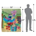 thumbnail image 5 of Sesame Street Furry Friends Forever Elmo Abby Cookie Monster Presents Kids Silky Touch Blanket, 50'x60', 5 of 6