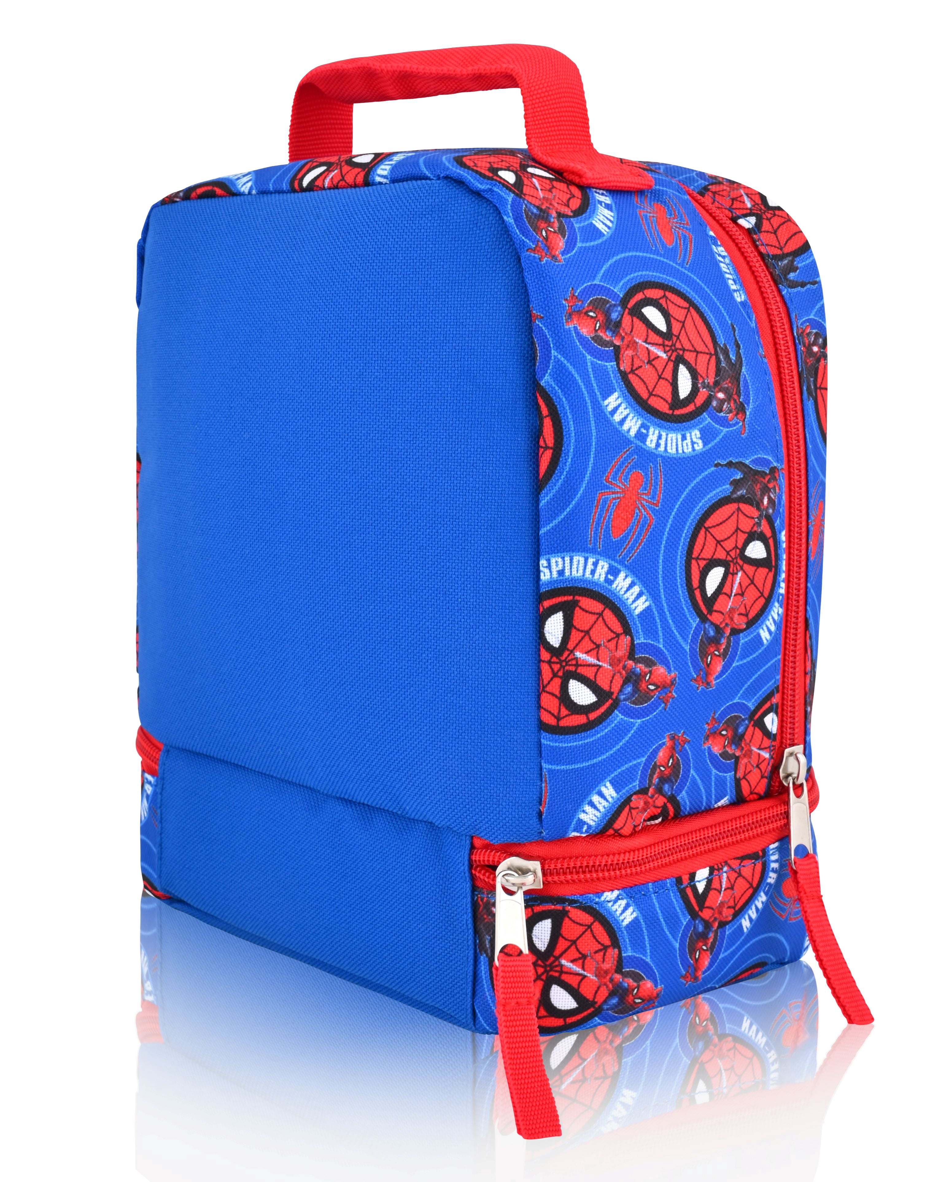 Marvel Spiderman Lunch Box for Kids | Insulated Lunch Bag Lunch Box for Boys, Girls, Unisex | Spiderman Blue Reusable Lunchbox