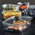 thumbnail image 4 of Rubbermaid Brilliance Glass Food Storage Container, Medium Rectangular Set, 3 Pack, 6 pieces with lids, 4 of 7