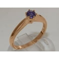 thumbnail image 2 of LBG British Made 14k Rose Gold Natural Amethyst Womens Engagement Ring - 33 size options - Size 10, 2 of 7