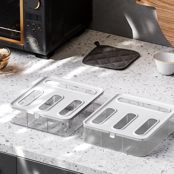Xihbxyly Organizador de Bolsas Selladas, Almacenamiento Compartimentado Eficiente, Diseño Desmontable, Adherencia Sin Marcas, Montaje En Pared o Refrigerador, Material Resistente, Solución para Optim