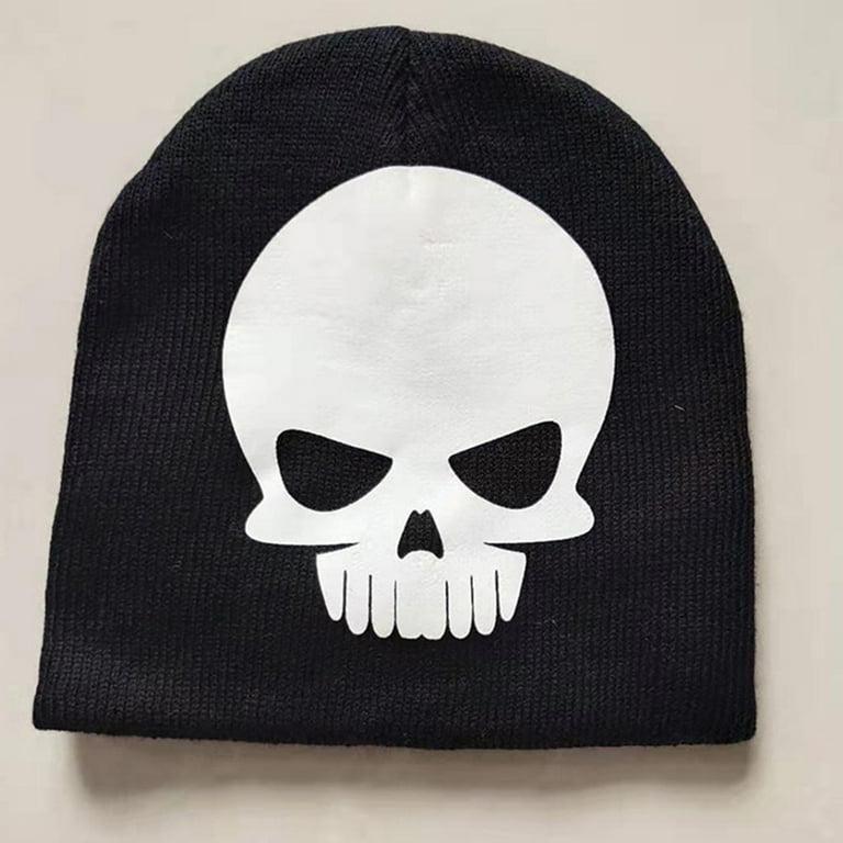WINDLAND Y2K Beanie Skeleton Hand Beanie Luminous cap Spider Web