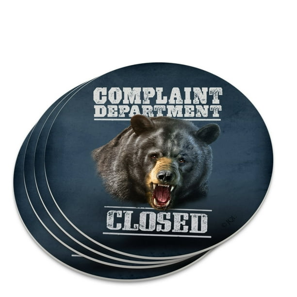 Complaint Department Closed Bear Novelty Coaster Set