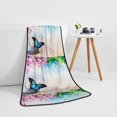thumbnail image 5 of Zufioo Butterfly In Blossoms Zen Print Coral Fleece Bath Towel 27x55 Inches, Absorbent and Quick-drying Bath Towel, Suitable for Adults and Children, 5 of 8