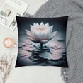 thumbnail image 2 of JEUXUS Beautiful Pink Lotus Super Soft Pillow Case White, 2 of 5