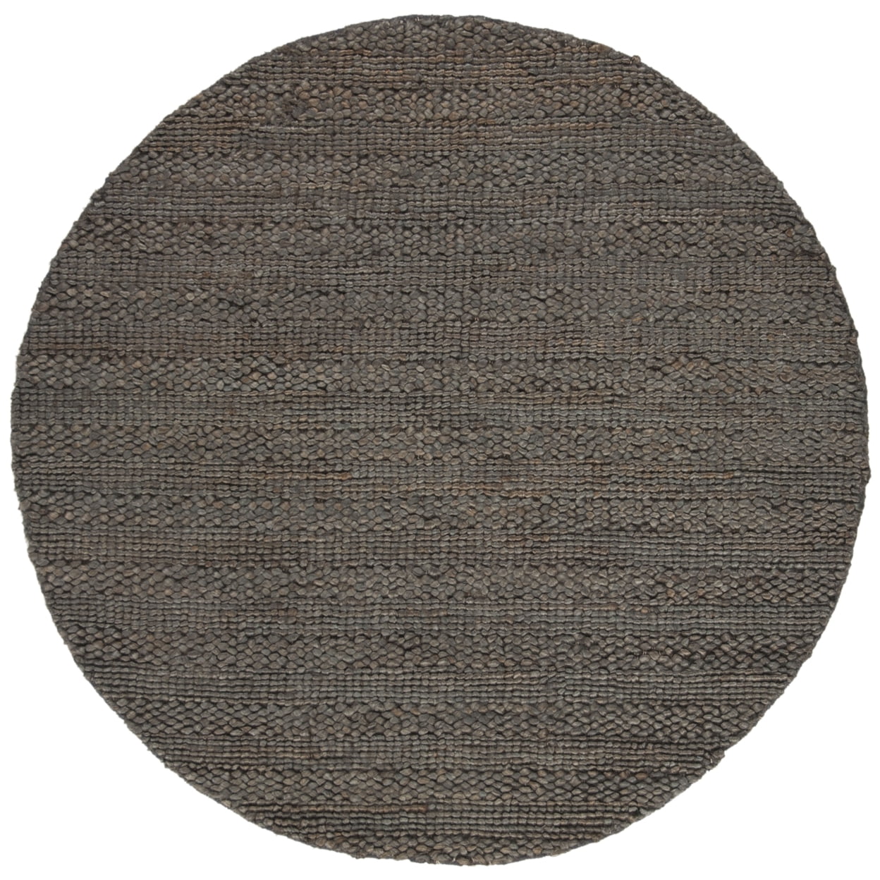 SAFAVIEH Natural Fiber Henrika Braided Area Rug, Charcoal, 6' x 6' Square