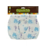 Disposable Absorbent Baby Bibs Set, 12 Count
