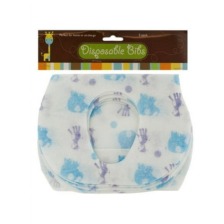 Disposable Absorbent Baby Bibs Set, 12 Count