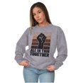 thumbnail image 3 of All in This Together Social Justice Unisex Plus Fleece Graphic Sweatshirt Brisco Brands 2X, 3 of 5