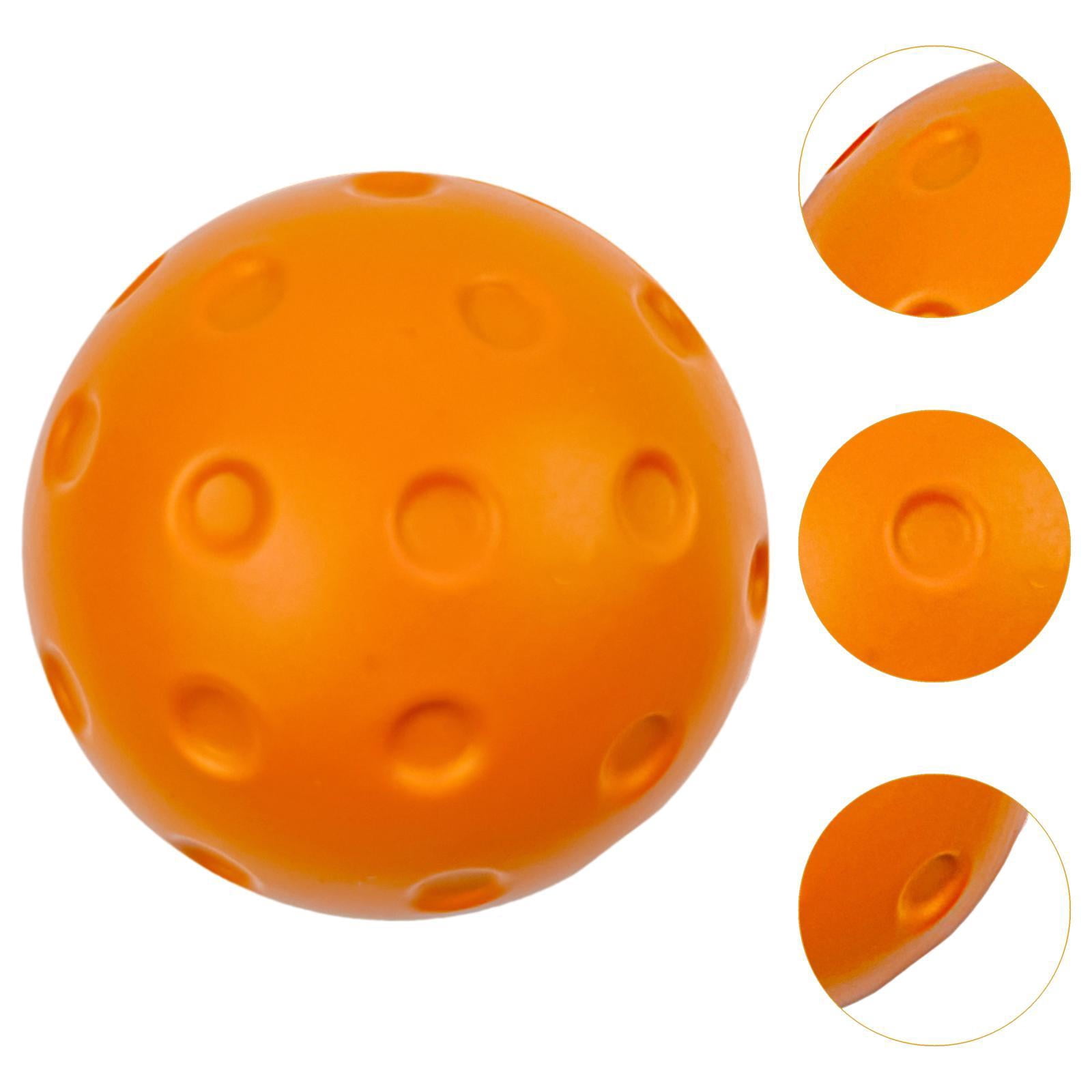 Baoblaze 10 Pieces Pickleball Ball Indoor Practice Ball 74mm Flexible Silent s orange