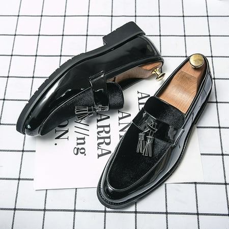 

Men‘s Tassel Loafer Shoes Microfiber Lightweight Casual Slip On Dress Shoes Formal Shoes