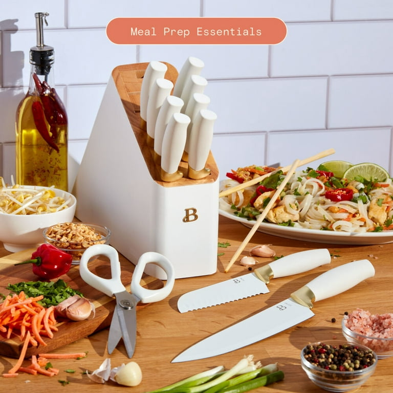 Basic Essentials Prep And Tools 12 Piece Stainless Steel Knife Block Set