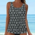 thumbnail image 5 of Rotm Tankini Bathing Suits for Women Cute Tummy Control Basic Swimsuits Tunic Fit Tank Tops Grey,4XL, 5 of 7