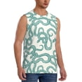 thumbnail image 2 of Uemuo Hand Drawn Snake Pattern Men's Sleeveless T-Shirt,Muscle Athletic Tank Top, Moisture-wicking Quick-dry Breathable Classic Tee Top for Gym Run Outdoor Sports-, 2 of 8