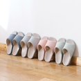 thumbnail image 2 of Simple Cotton and Linen Spring and Summer Couple Home Indoor Four Seasons Basin Bottom Home Thick Slippers, 2 of 6