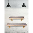 thumbnail image 3 of Gray Agate 36" Wooden Decorative Wall Shelf with Keyhole Hangers, 3 of 3