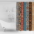 thumbnail image 2 of Boho Shower Curtain, 72" x 72", Retro Ethnic Vintage Floral Geometric Splicing Waterproof Bathroom Curtain Washable Shower Curtain Set with 12 Hooks, 2 of 6
