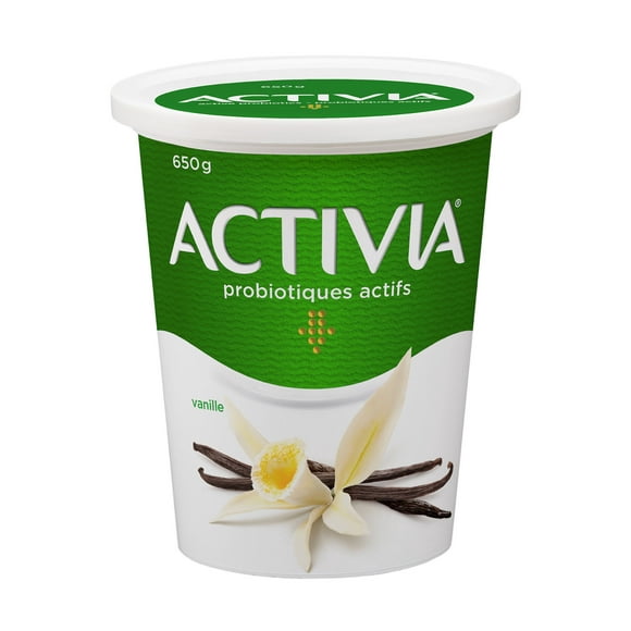 Activia Yogurt with Probiotics, Vanilla Flavour, 650g, 650g Yogurt Tub