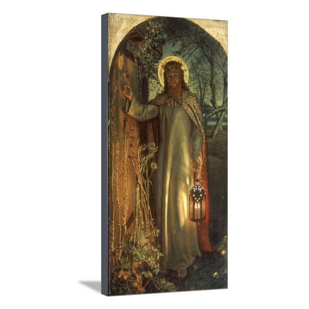 Hunt Canvas Art Light of the World, C.1851-53 Jesus Christ Stretched Canvas Print Wall Art By William Holman Hunt ()