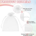 thumbnail image 3 of Uxcell Organza Bags, (8 x 12 Inch, White)(50 Pcs), Drawstring Sheer Organza Gift Bags Mini Mesh Jewelry Gift Pouch, Suit For- Wedding/Party/Candy/Christmas/Favors, 3 of 7