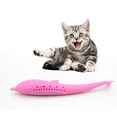 thumbnail image 2 of Pet Cat Fish Shape Toothbrush With Catnip, Refillable Catnip Simulation Fish Silicone Molar Stick Teeth Cleaning Toy Pet Supplies, 2 of 5