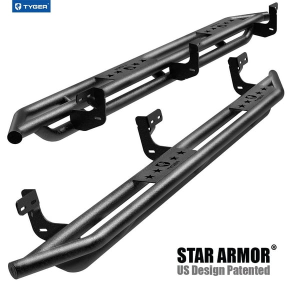 Tyger Auto Star Armor Compatible with 2010-2026 Ram 2500 3500 | Mega Cab | TG-AM2D20198 | Side Step Rails Nerf Bars Running Boards