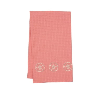 Sand Dollar Waffle Weave Kitchen Towel