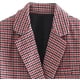 thumbnail image 4 of Pntutb Damas Vintage Doble Botonadura Manga Larga A Cuadros Mujer Hombro Acolchado Traje Blazer Rollbacks Pntutb Pntutb-3127, 4 of 5