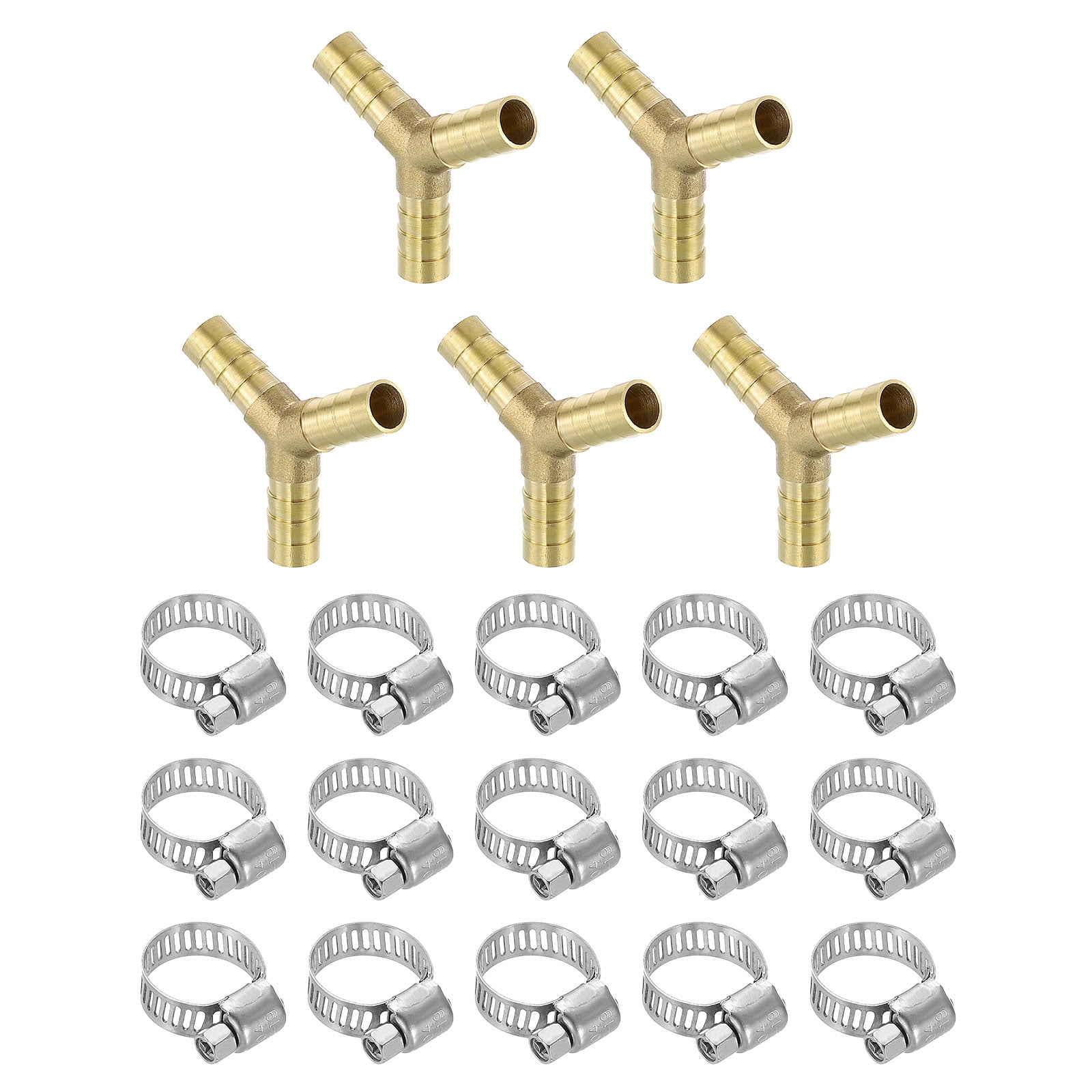 2 Jeux De Raccords En Laiton Té 3 Voies 5/8" X 3/8" X 5/8" Barbelés - Neufs
