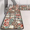 thumbnail image 2 of Kitchen Rugs Sets Of 2,Pioneer Flower Floral Print Pattern Anti Fatigue Kitchen Mat Rugs Non Slip Washable,Decorative Kitchen Floor Mats for Kitchen,Sink,Laundry,17"x47"+17"x47", 2 of 5
