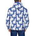 thumbnail image 5 of Zip Up Hoodies for Men - cute cartoon lama alpaca blue Long Sleeve Comfrt Men'S Fashion Hoodies & Sweatshirts, Jackets for Men Hoodies Pullover Clothing Clothes with Pouch, 5 of 5