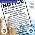 thumbnail image 5 of Equine Liability Sign, Statute Horse Barn Stable Farm Sign, 12x18 Aluminum, 5 of 8