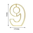 thumbnail image 5 of Balsa Circle 8" Gold 9 Metal 3D Wire Alphabet Number Sign Wedding Party Bar Tabletop Decorations, 5 of 6
